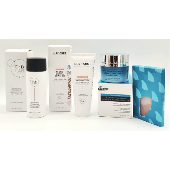 Dr. Brandt Microdermabrasion Exfoliator, Neck Sculp w/Gua Sha, Brightening Peel - Picture 1 of 5